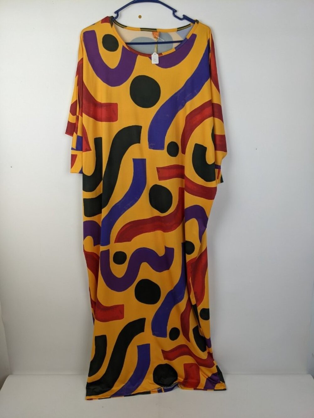 Vivo Fashion Group Africa Graphic Maxi Dress Kaftan Womens Size Small Medium